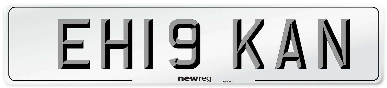 EH19 KAN Number Plate from New Reg